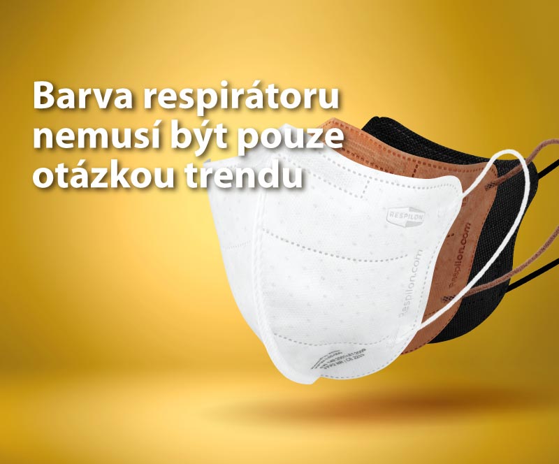 Barva respirátoru nemusí být pouze otázkou trendu