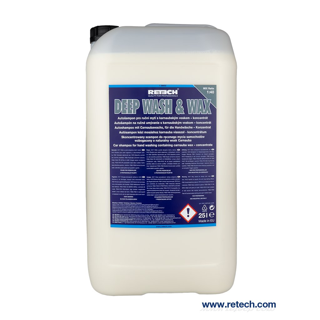 Deep Wash & Wax (Produkt Deep Wash & Wax 25 l, Objem / Obsah 25 l, Balení Kanystr)