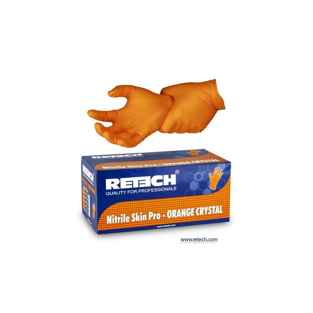 Nitrile Skin Pro - Orange Crystal (Produkt Nitrile Skin Pro - Orange Crystal - L, Objem / Obsah 100, Balení Kartonový box)