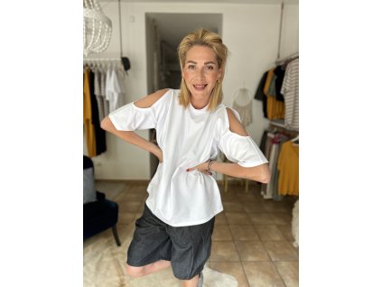 TRIKO bílé s průstřihy