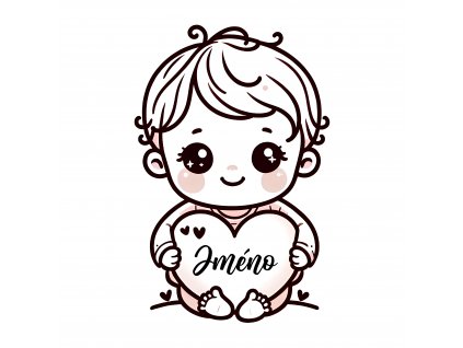 Dětské samolepky na zeď - Chlapeček 1