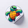 DALL·E 2024 04 17 16.45.54 A hyper realistic image of a round printed sticker on a white background, emphasizing its sticker nature with an ultra detailed, lifted edge. The stic