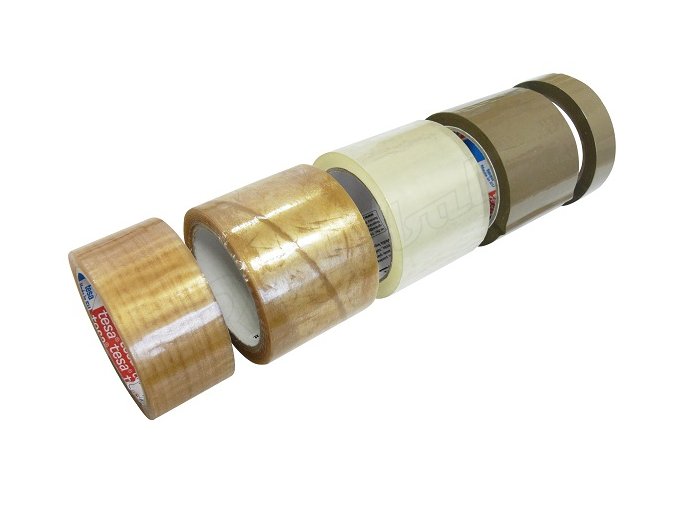 Štandardné lepiace PP pásky TESA hnedé š. 50 mm