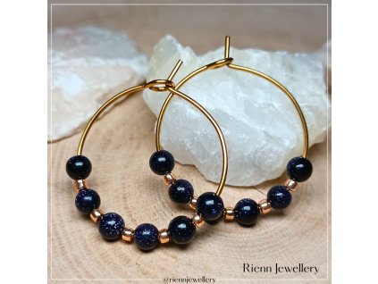 Homokkő karika fülbevaló 4mm