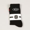 sid socks black white red 002 ponožky