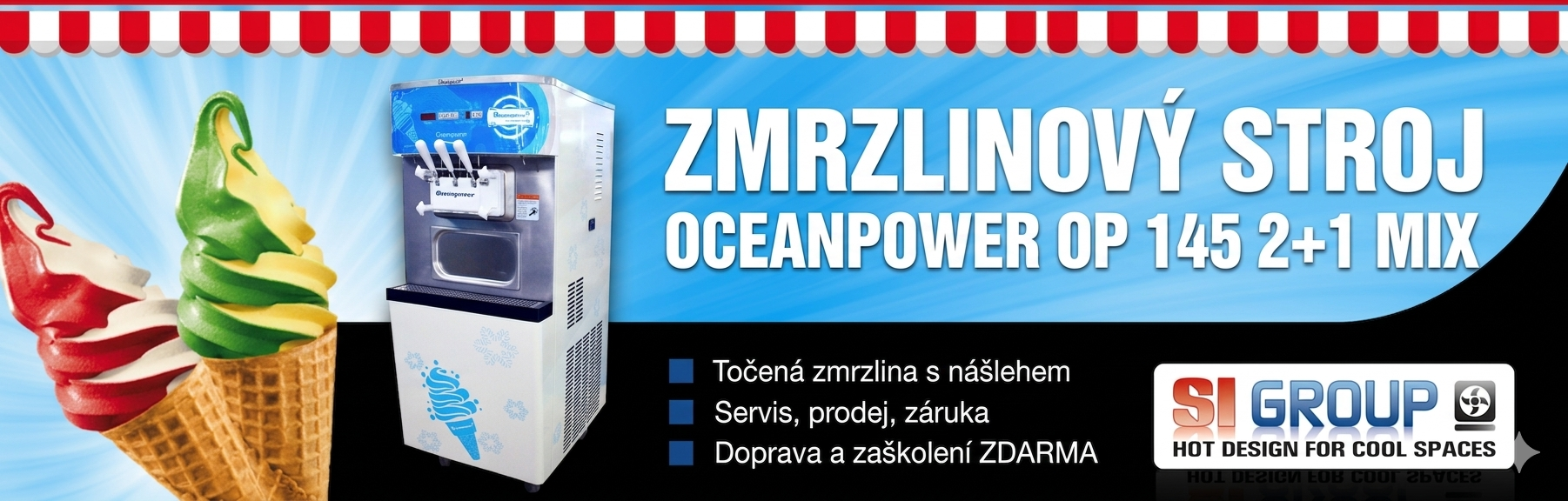 Zmrzlinový stroj pronájem