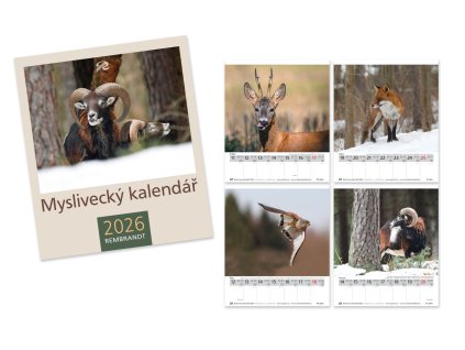 Myslivecky kalendar stolni WUH 2026 rembrandt