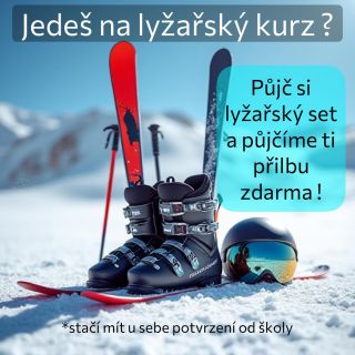 Jedeš na školní lyžařský kurz? Půjč si u nás lyžařský nebo snowboardový set a přilbu ti půjčíme ZDARMA 🤩 Stačí předložit...