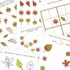 Podzimní listí - Lístky k vystřižení a pracovní listy