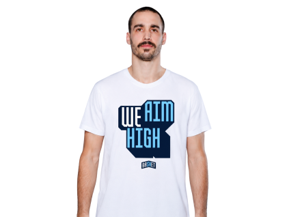 Biele tričko "WE AIM HIGH"