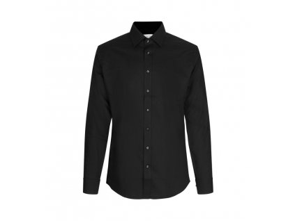 Černá košile Fine Twill Slim