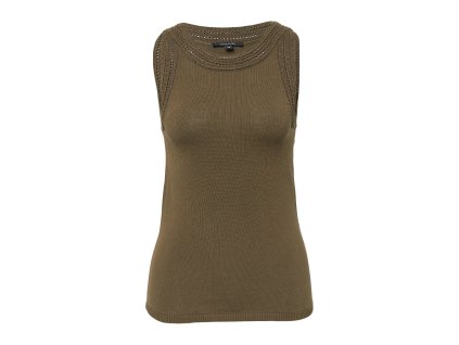 T-shirt Comma hnědá (Barva hnědá, Velikost 32)