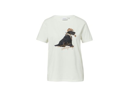 T-shirt Comma bílá (Barva bílá, Velikost 48)