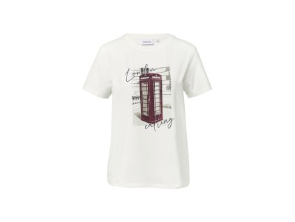 T-shirt Comma bílá (Barva bílá, Velikost 48)