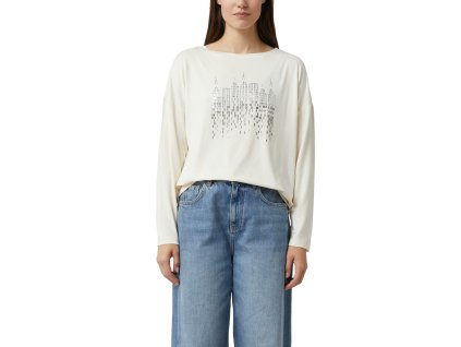 T-shirt Comma bílá (Barva bílá, Velikost 48)