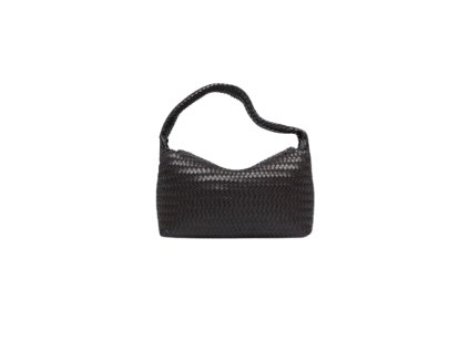 Kabelka s pleteným designem hnědá