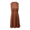 Šaty Comma Hnědá (Velikost 48)