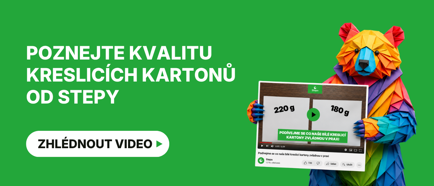Bílý kreslicí karton akvarelový