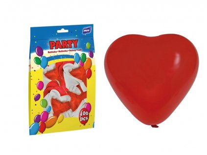 Balónek nafukovací srdce 30cm mix