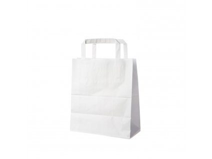 Papírová taška bílá 18+8 x 22 cm [250 ks]