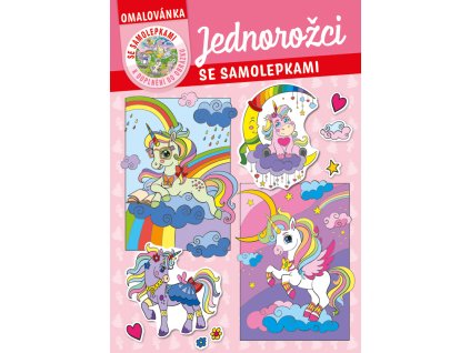 Omalovánka - A4 - se samolepkami - Jednorožci BO782