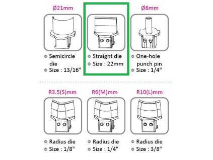 Výsekový nůž pro KW triO 9521 22 mm