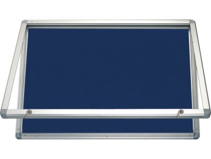 Horizontální vitrina 120x90cm, zámek, filcový vnitřek - modrý