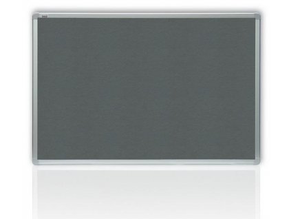 Filcová šedá tabule v hliníkovém rámu 200x100 cm