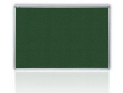 Filcová zelená tabule v hliníkovém rámu 150x100 cm