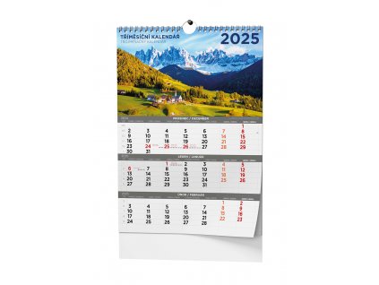 Nástěnný kalendář - Tříměsíční - A3 - Obrázkový BNC8-25