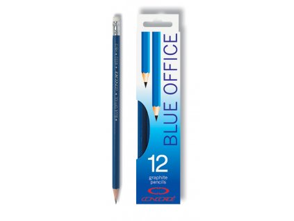 Grafitové tužky CONCORDE Blue Office s pryží č. 2 /HB/, 12ks