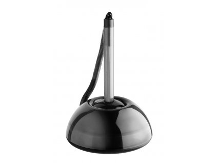 Kuličkové pero ICO Lux ve stojánku, transpar.černá