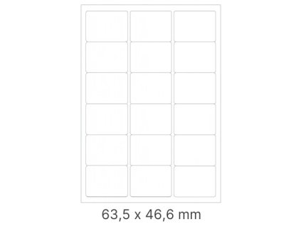 Etikety Laser.tisk.63,5x46,6/100listů UTILITY