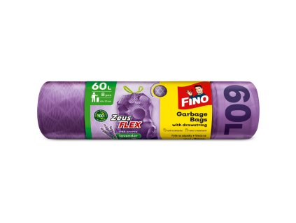 Pytel na odpadky FINO FLEX levandule - zatahovací, 35 l, 53x59 cm, 28 mic, /12ks/