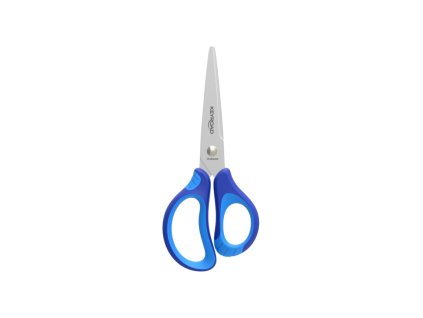 Školní nůžky KEYROAD Soft, 15cm, modré