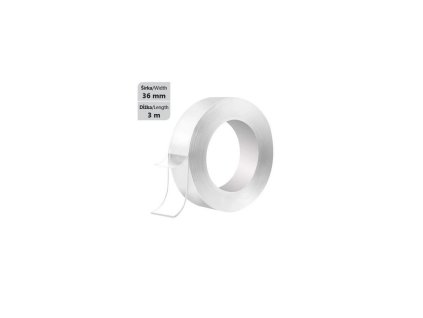 Lep.páska oboustranná NANO, 36mm x 3m, M&G transparent.