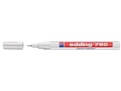 Popisovač lakový edding 780 bílý - na kov  0,8mm