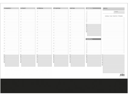 Plánovací mapa stolní s lištou A2/50 listů  OS100