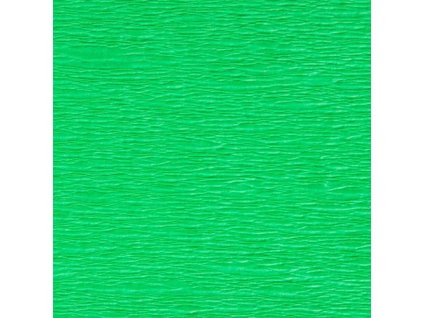 Krepový papír - středně zelený, 0,5x2m (10 rolí)
