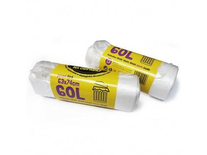 Sáček do koše 63x74/50ks 60l, ČERNÉ (HDPE)