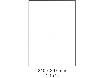 Etikety Laser. tisk 210x297/100 listů