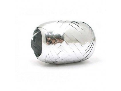 Stuha vázací vajíčko metal mix 20m - stříbrná (Balení Karton)