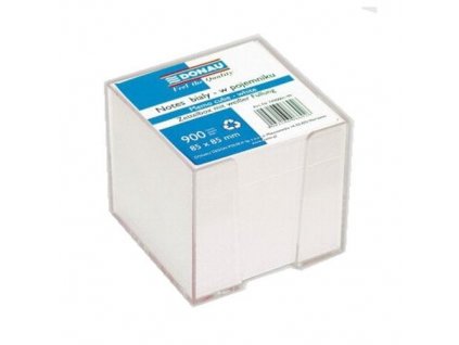 Poznámková kostka 8,3x8,3x7,5cm bílá + plastová krabička