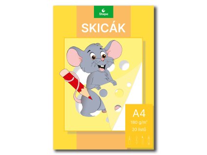 Skicák - bílý, A4 (20 listů)