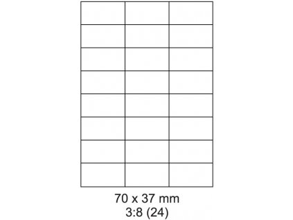 Etikety Laser. tisk 70x37/100 listů