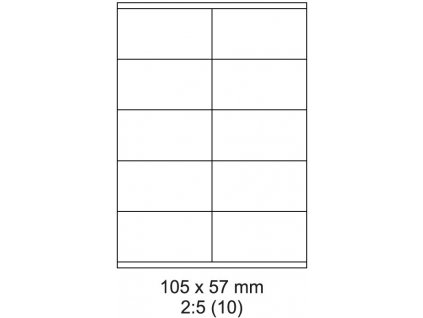 Etikety Laser. tisk 105x57/100 listů