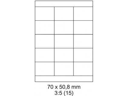 Etikety Laser. tisk 70x50,8/100 listů