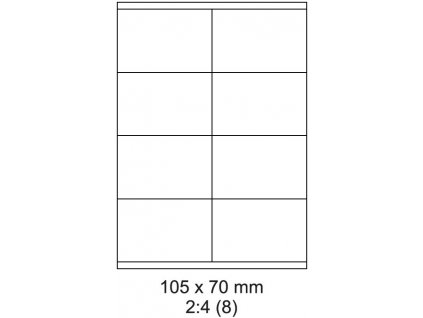 Etikety Laser. tisk 105x70/100 listů