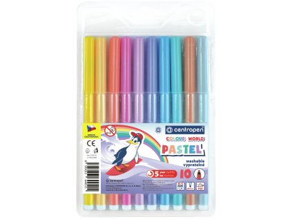 Centropen 7550 fixy pastel. sada 10 barev