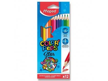 Pastelky MAPED 12 Color Peps - trojhranné